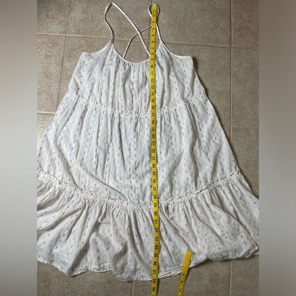 Madewell Tiered Cover-Up Dress Nightgown in Rainbow Clipdot Medium Cottagecore - Picture 12 of 15